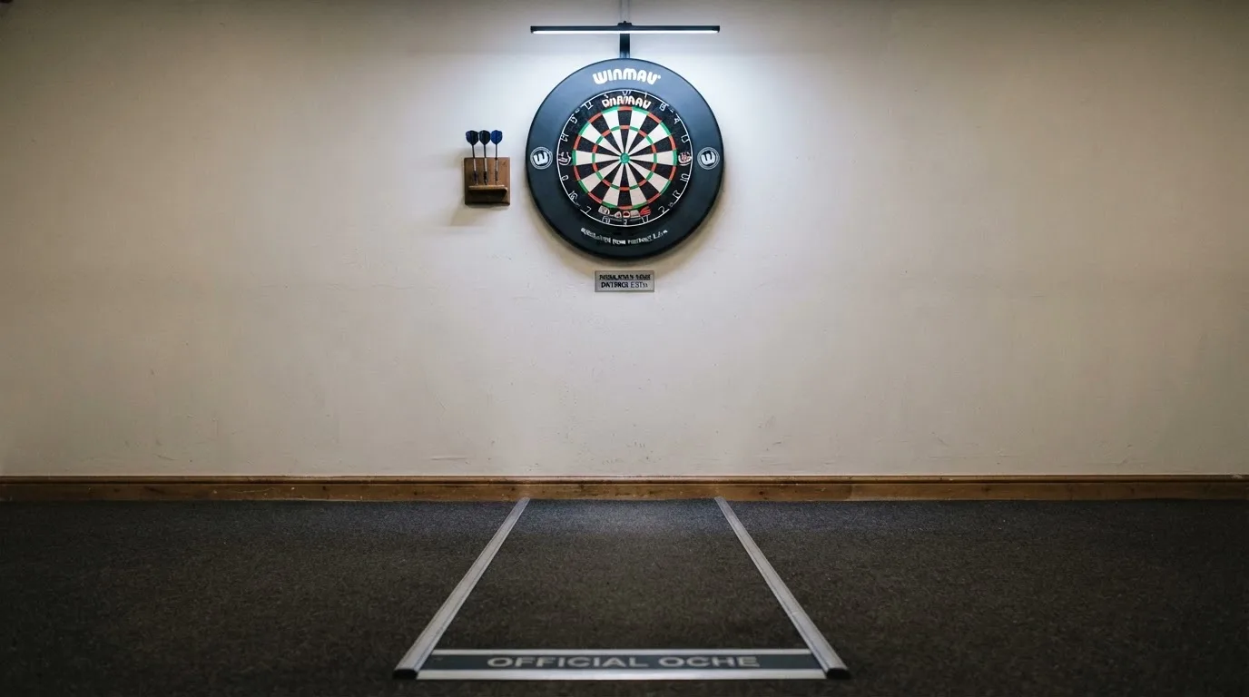 Een lege rechtszaal met houten banken in het ochtendlicht